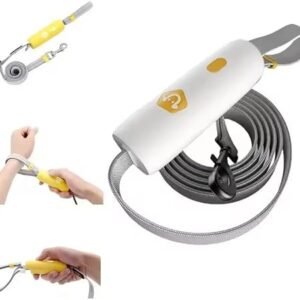 Hands Free Dog Lead with Reflective Adjustable Strap, Quick Release Handle and 360° Swivel Clip, Hands-Free Dog Walking Lead for Walking, Jogging and Outdoor Use, Grey