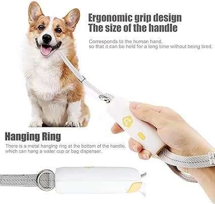 Hands Free Dog Lead with Reflective Adjustable Strap, Quick Release Handle and 360° Swivel Clip, Hands-Free Dog Walking Lead for Walking, Jogging and Outdoor Use, Grey - Image 2